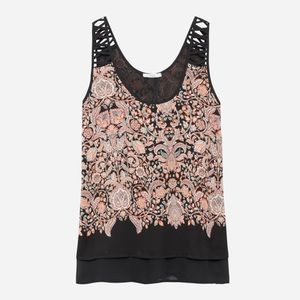 Dex cut out shoulder tank blouse